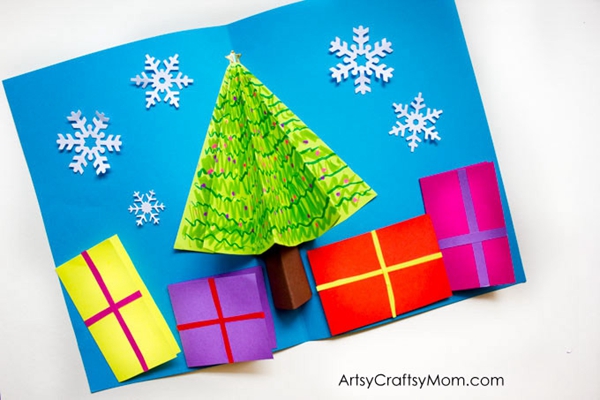 3D CHRISTMAS TREE POP UP CARD - DIY 3D CHRISTMAS TREE POP UP CARD Ideas