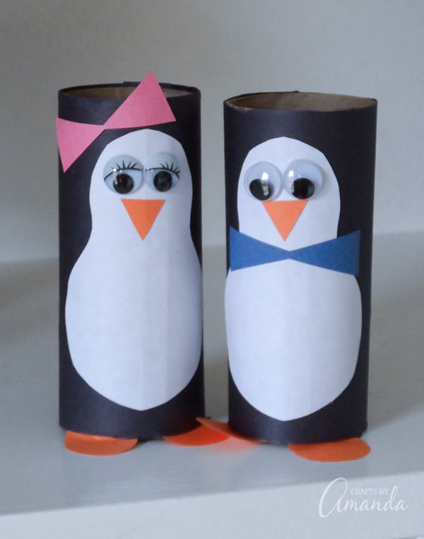Cardboard Tube Penguins - DIY Cardboard Tube Penguins Ideas