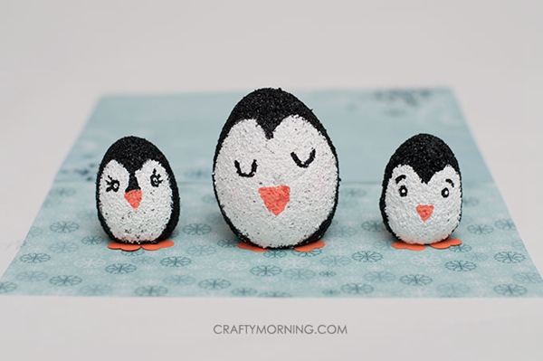 Foam Egg Penguin Craft - DIY Foam Egg Penguin Craft Ideas