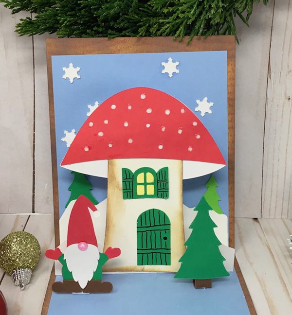 GNOME POP-UP Christmas Cards - DIY GNOME POP-UP Christmas Cards Ideas