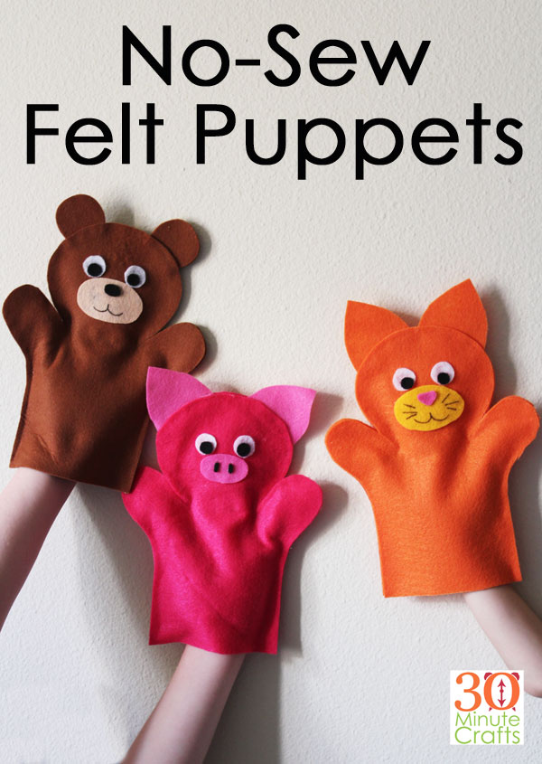 No-Sew Felt Puppets - DIY No-Sew Felt Puppets Ideas