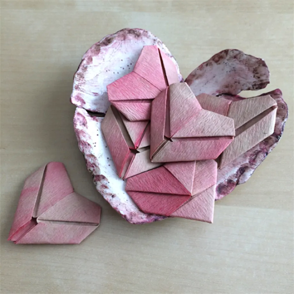 Ombre Origami Valentines - DIY Ombre Origami Valentines Ideas