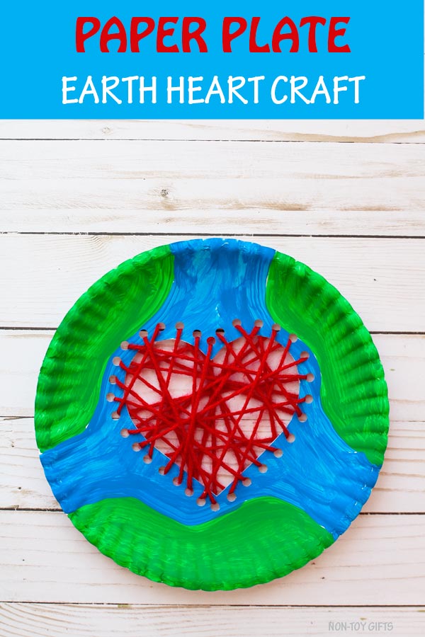 PAPER PLATE EARTH HEART CRAFT - DIY PAPER PLATE EARTH HEART CRAFT Ideas