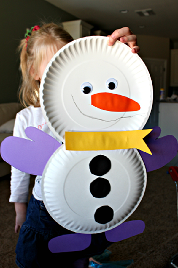 Paper Plate Snowman - DIY Paper Plate Snowman Ideas
