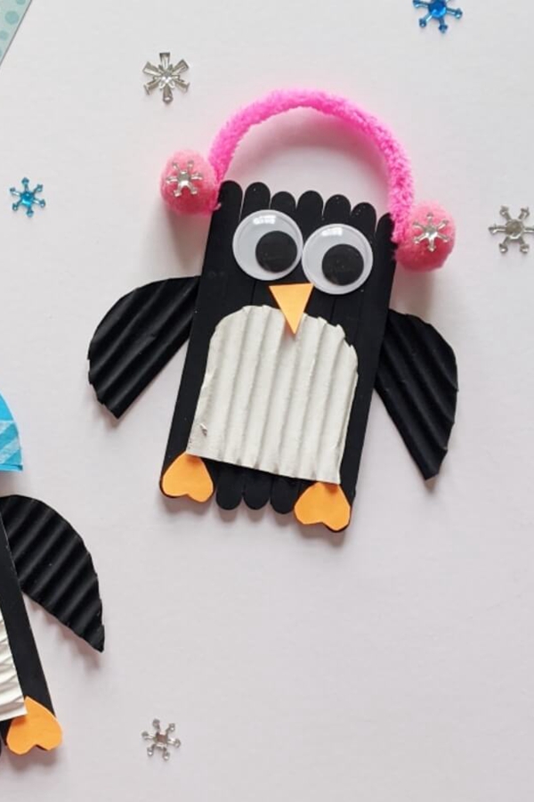 Popsicle Stick Penguin Craft - DIY Popsicle Stick Penguin Craft Ideas