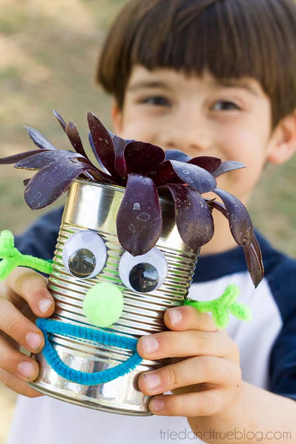 Recycled Tin Can Planters - DIY Recycled Tin Can Planters Ideas