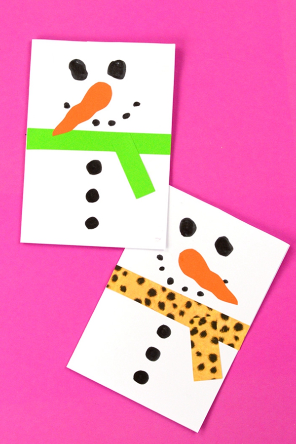 Snowman Christmas Cards - DIY Snowman Christmas Cards Ideas