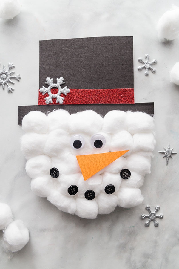 Snowman Craft Card - DIY Snowman Craft Card Ideas