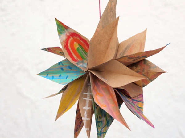 Artsy Paper Bag Stars - DIY Artsy Paper Bag Stars Ideas