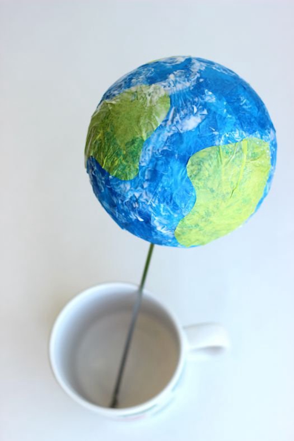 Tissue Paper Globe Craft - DIY Tissue Paper Globe Craft Ideas