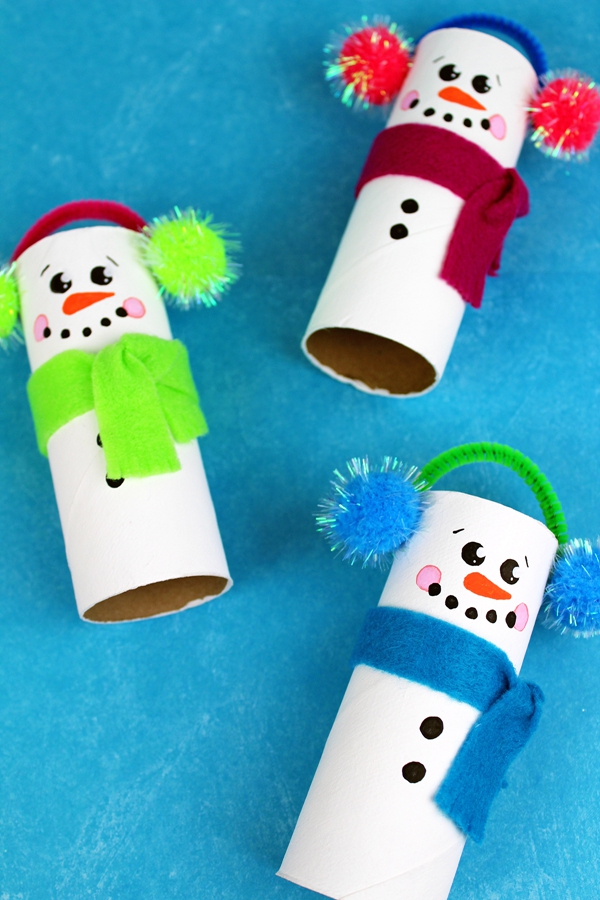 Toilet Paper Tube Snowmen - DIY Toilet Paper Tube Snowmen Ideas
