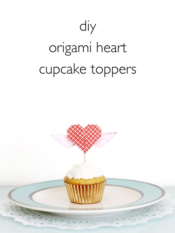 winged heart cupcake toppers - DIY winged heart cupcake toppers Ideas